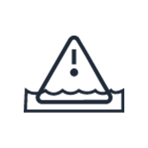 Underwater hazard warning icon